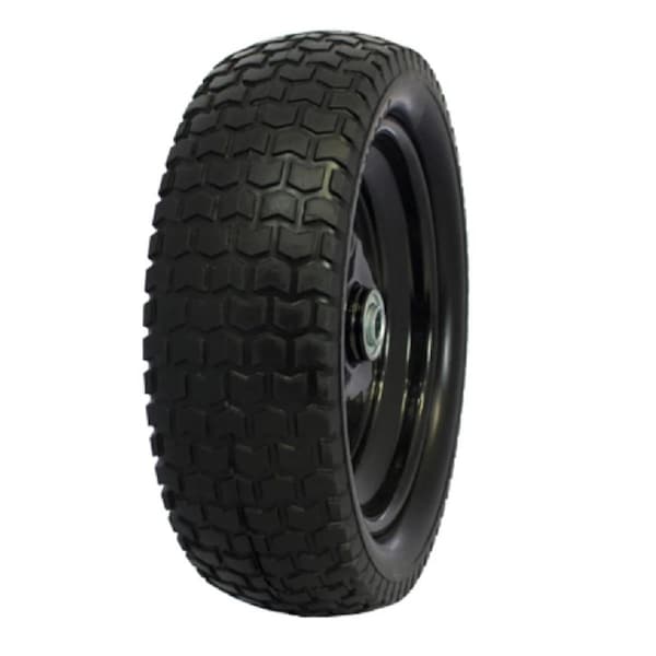 Continuaciones 13 x 5.06 in. Flat Free Garden Cart Tire & Wheel Assembly CO2009286 - main
